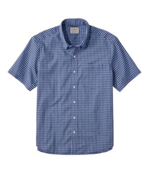 Men's Comfort Stretch Performance® Shirt, Short-Sleeve, Slightly Fitted Untucked Fit, Plaid