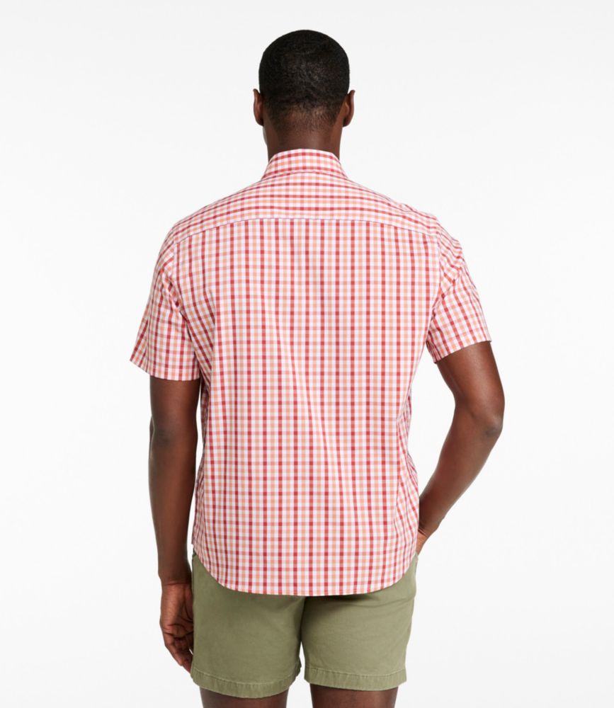 Men's Comfort Stretch Performance® Shirt, Short-Sleeve, Slightly Fitted Untucked Fit, Plaid