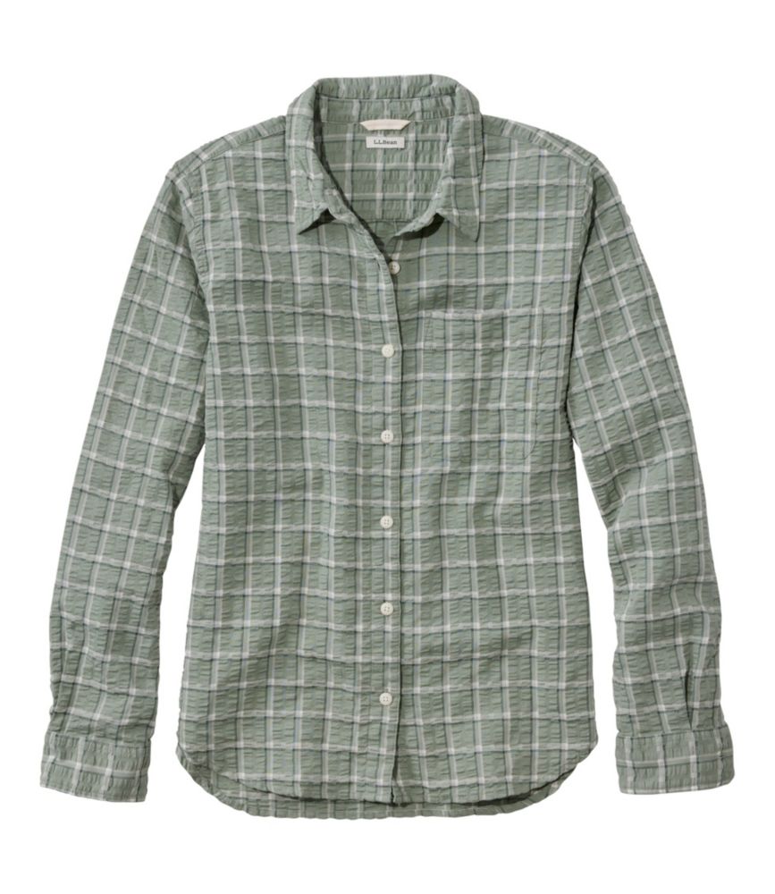 Women's Bean's Seacoast Seersucker Big Shirt
