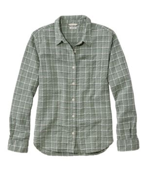 Women's Bean's Seacoast Seersucker Big Shirt, New