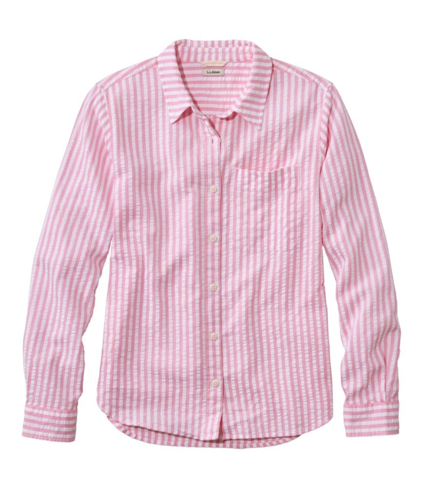 Women's Bean's Seacoast Seersucker Big Shirt