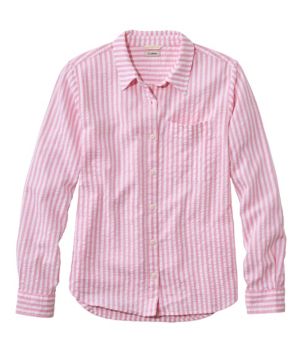 Women's Bean's Seacoast Seersucker Big Shirt, New