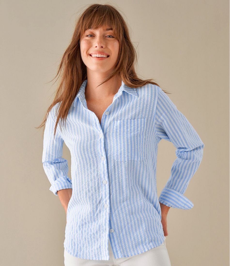 Women's Bean's Seacoast Seersucker Big Shirt | Shirts Women's Bean's Seacoast Seersucker Big Shirt | Shirts