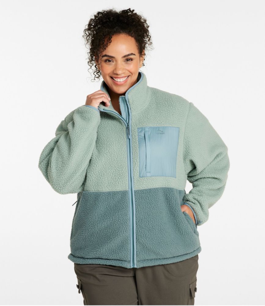 Women's Mountainside Fleece Jacket, Colorblock, Burgundy Brown/Deep Rosewood, small image number 2