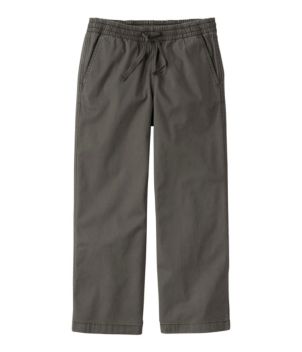 Women's Lakewashed Pull-on Chinos, Mid-Rise Wide-Leg Crop, New
