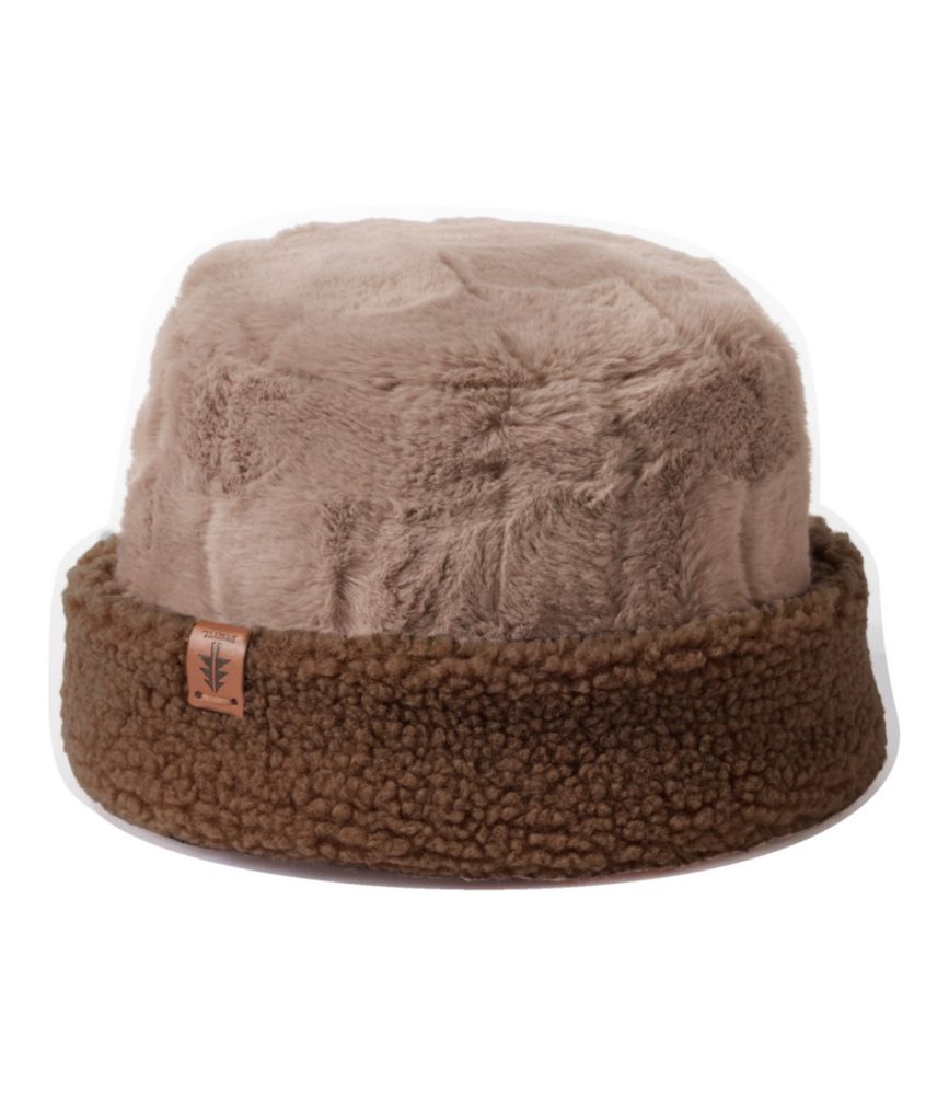 Pistil Billie Bucket Hat For Women, Reversible Sherpa Fleece With