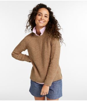 Women's Mariner Shaker Mixed-Stitch Sweater, Crewneck, New