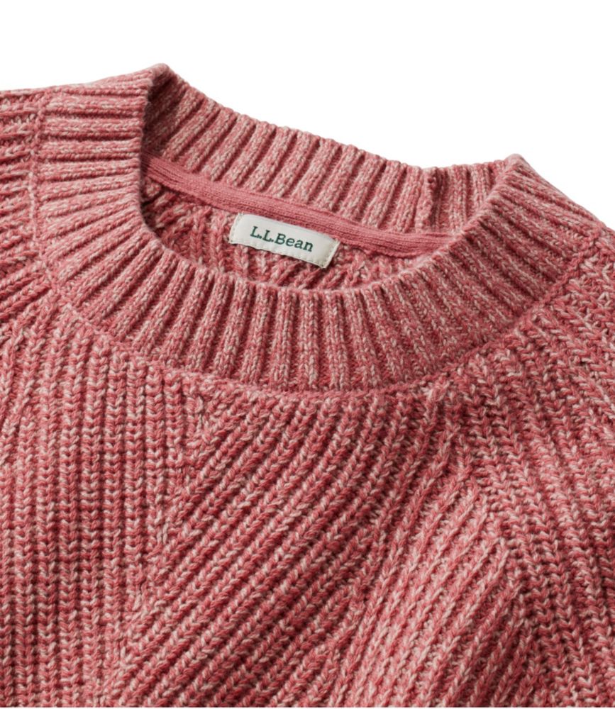 Women's Mariner Shaker Sweater, Crewneck, Adobe Rose Marl, small image number 4