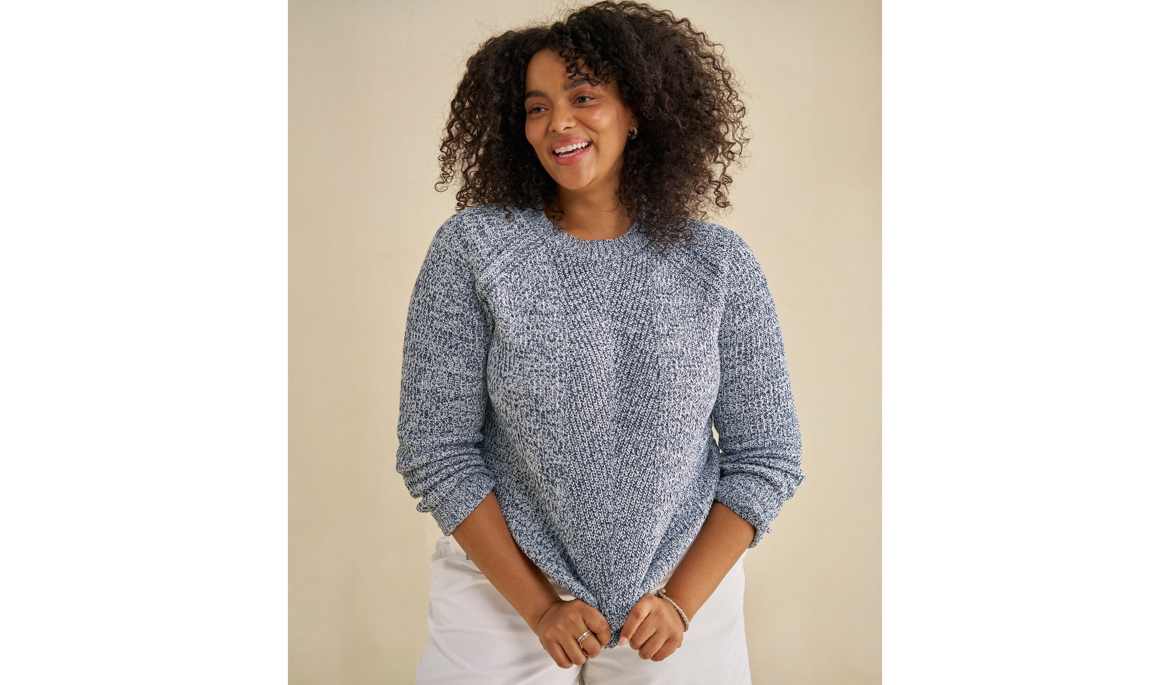 Women's Mariner Shaker Sweater, Crewneck