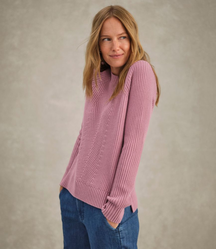 Women's Mariner Shaker Sweater, Crewneck, Adobe Rose Marl, small image number 13