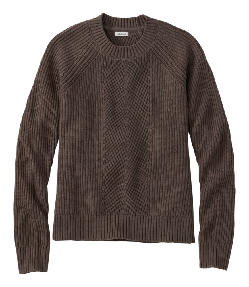 Women's Mariner Shaker Sweater, Crewneck, Dark Cinder, small image number 1