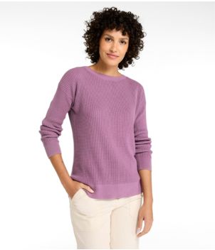 Women's Sunwashed Waffle Sweater, Pullover