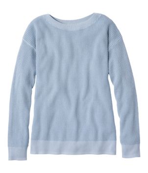 Women's Sunwashed Waffle Sweater, Pullover
