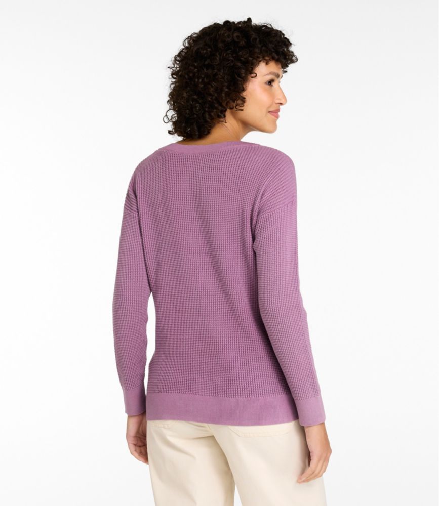 Women's Sunwashed Waffle Sweater, Pullover
