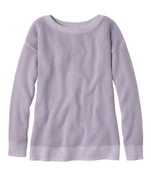 Women's Sunwashed Waffle Sweater, Pullover