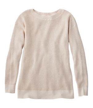 Women's Sunwashed Waffle Sweater, Pullover