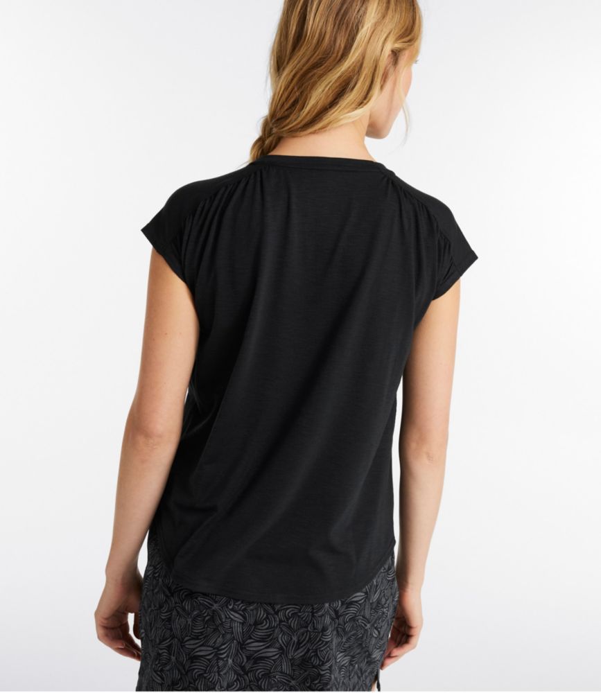 Women's Streamside Tee, Short-Sleeve Ruched Crew, French Lilac, small image number 3