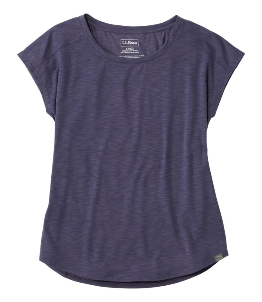Women's Streamside Tee, Short-Sleeve Ruched Crew, Dark Periwinkle, small image number 1