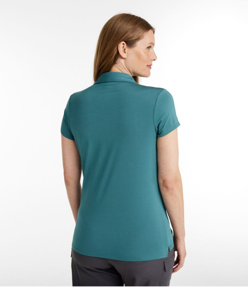 Women's Access Trail Polo, Short-Sleeve, Blue Water, small image number 3