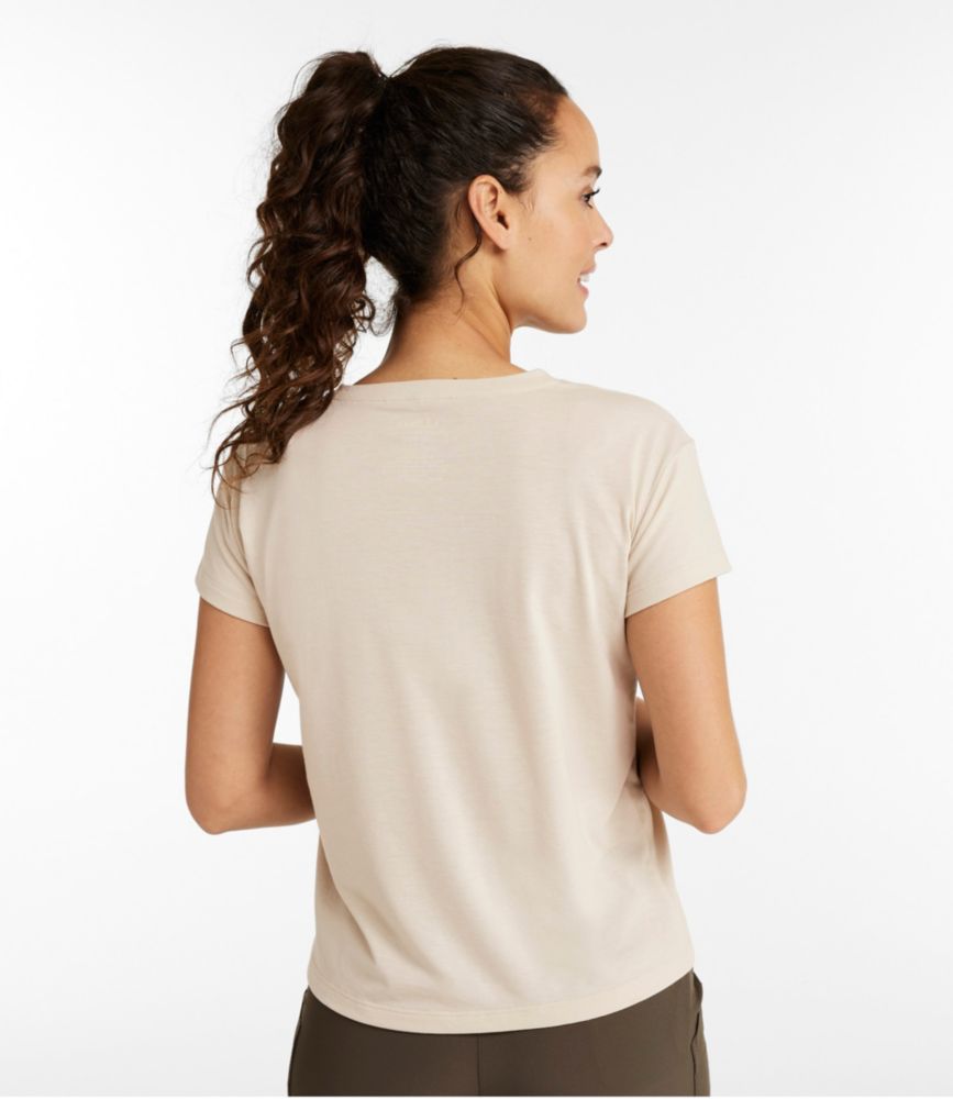 Women's Vista Camp Tee, Short-Sleeve V-Neck, Light Gray Heather, small image number 3
