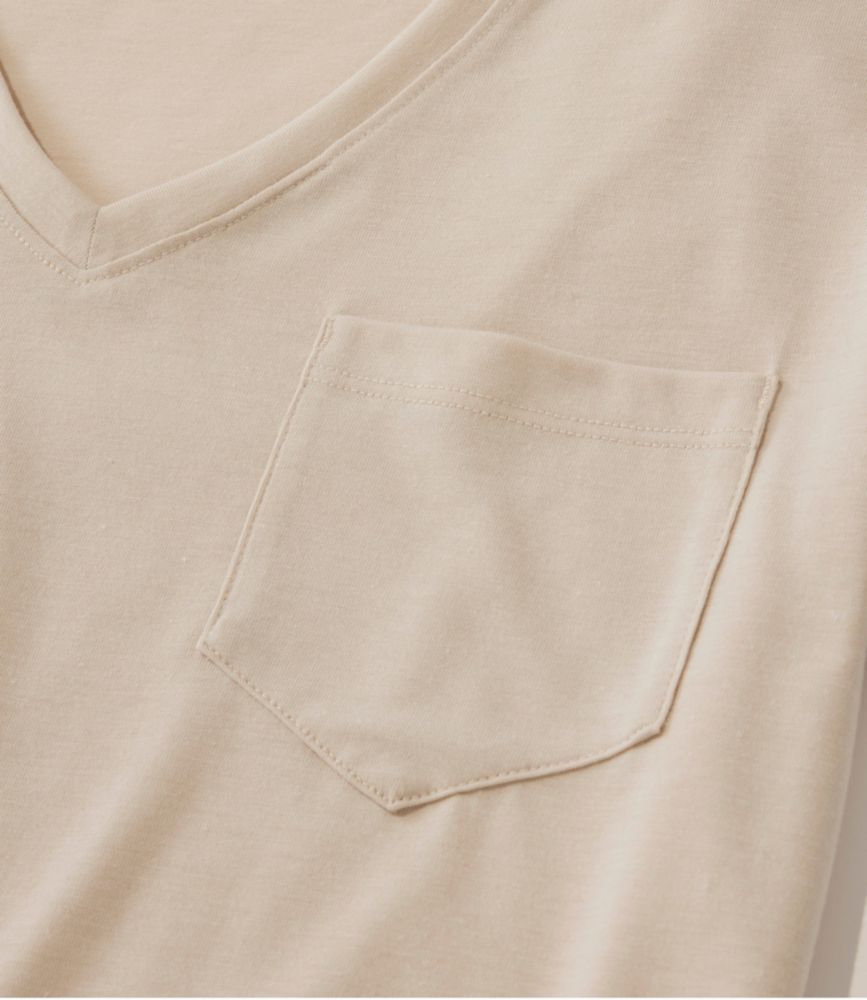 Women's Vista Camp Tee, Short-Sleeve V-Neck, Light Gray Heather, small image number 4