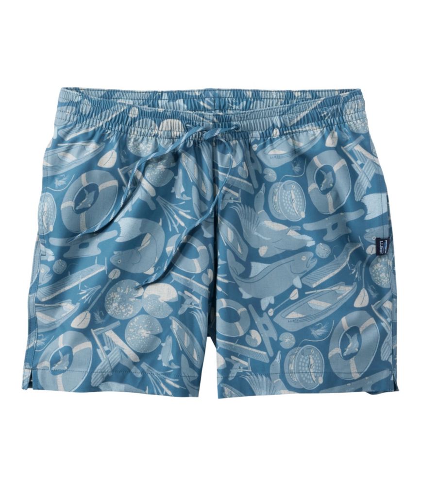 Men's Bold Coast Swim Trunks, 5", Iron Blue Lake, small image number 1