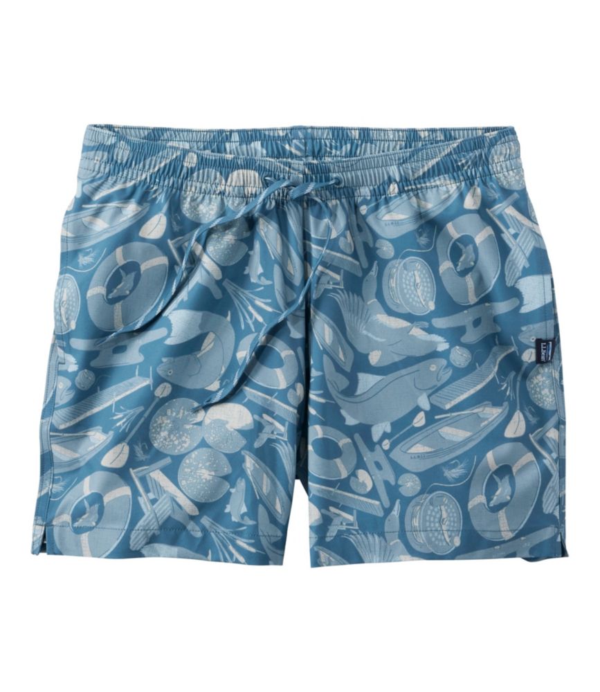 Men's Bold Coast Swim Trunks, 5", Iron Blue Lake, small image number 1