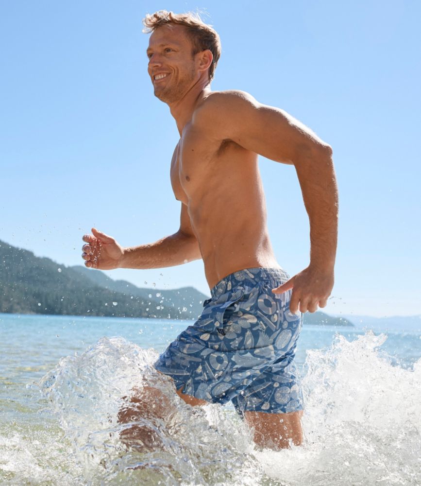 Men's Bold Coast Swim Trunks, 7", Iron Blue Lake, small image number 9