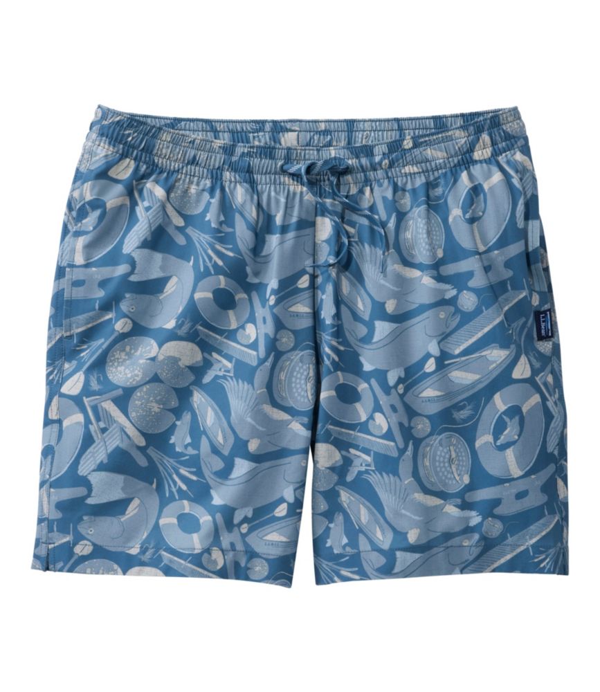 Men's Bold Coast Swim Trunks, 7", Iron Blue Lake, small image number 1