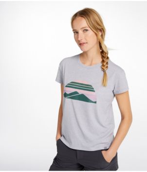 Women's Vista Camp Tee, Short-Sleeve Graphic Crew, New