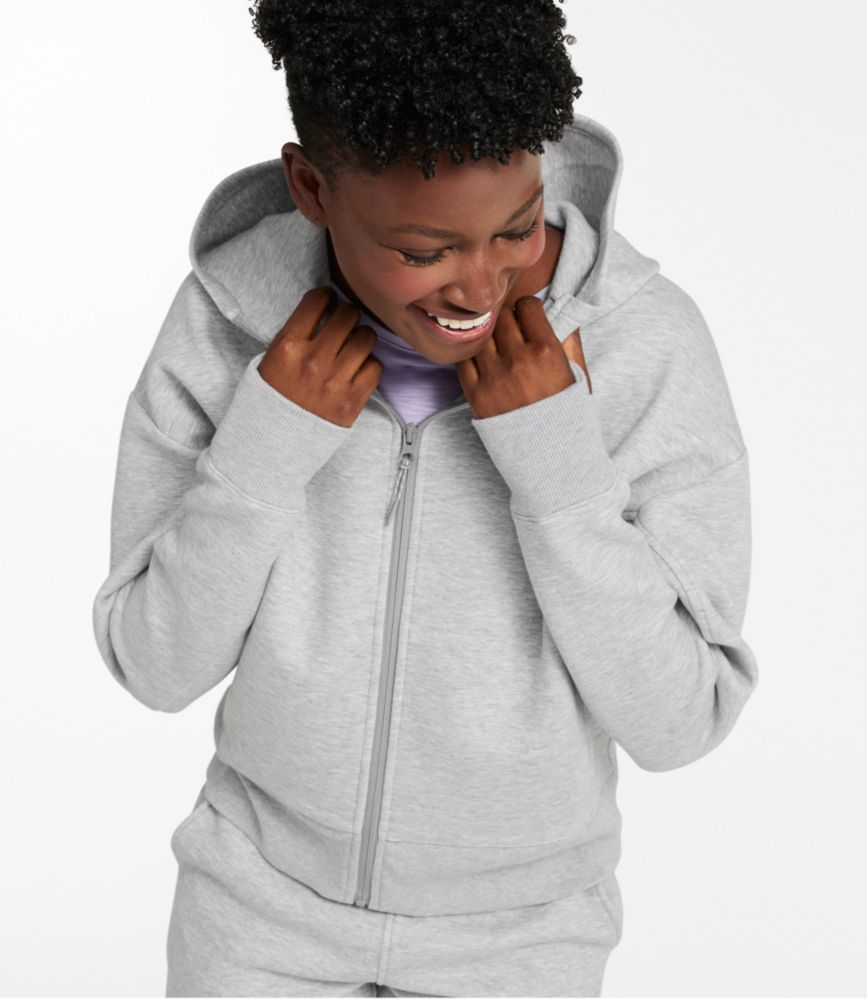 Women's Multisport Lifestyle Hoodie, Oversized Full-Zip, Light Gray Heather, small image number 2