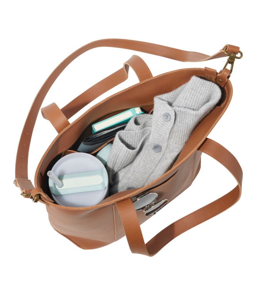 207 Leather Tote, Warm Brown, small image number 4