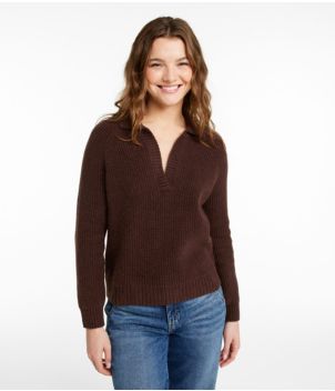 Women's SuperSoft Waffle Sweater, Polo, New