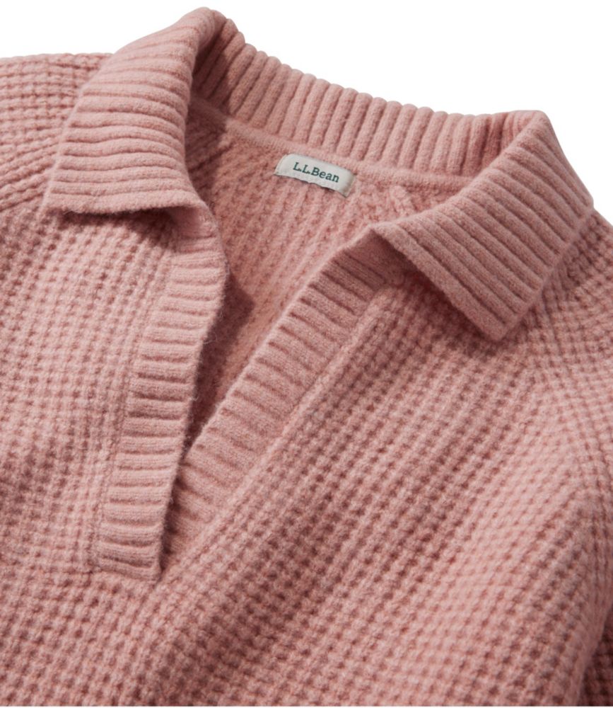 Women's SuperSoft Waffle Sweater, Polo, Adobe Rose, small image number 4