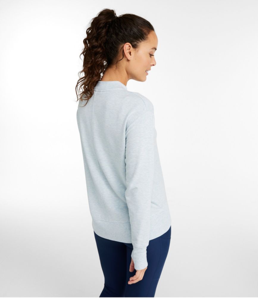 Women's SoftFlex Crossneck Pullover, Light Mocha Heather, small image number 3