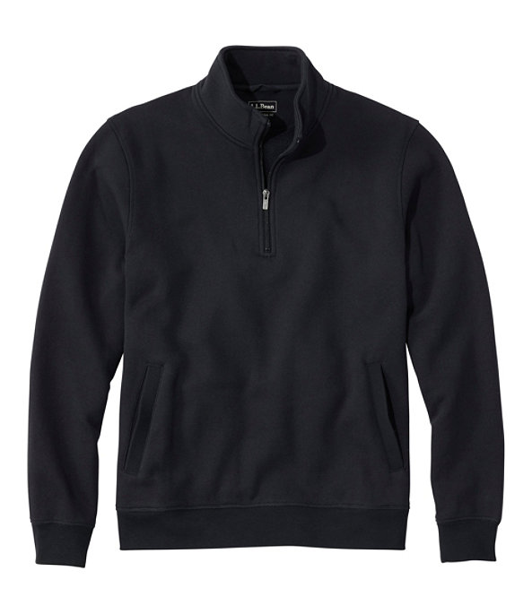 Men's Athletic Sweat Quarter Zip , Ink Black, large image number 0