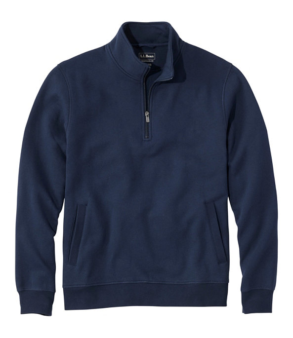 Men's Athletic Sweat Quarter Zip , Navy, large image number 0