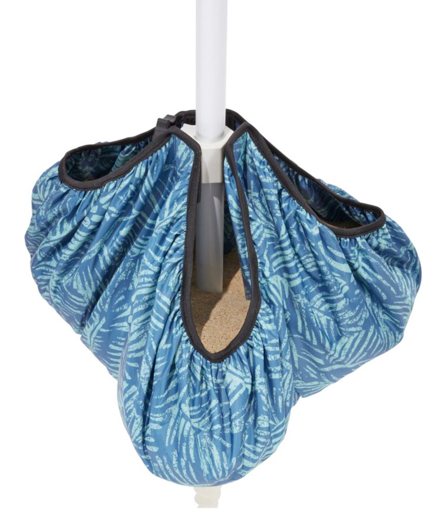 L.L.Bean Sunbuster Umbrella, Print, Blue Water Leaf, small image number 5