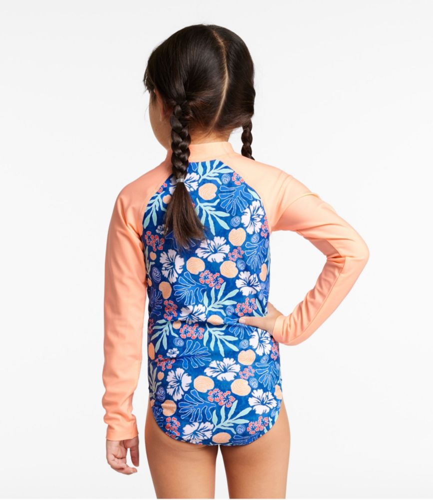 Girls' Watersports Swimwear, Rashguard One-Piece