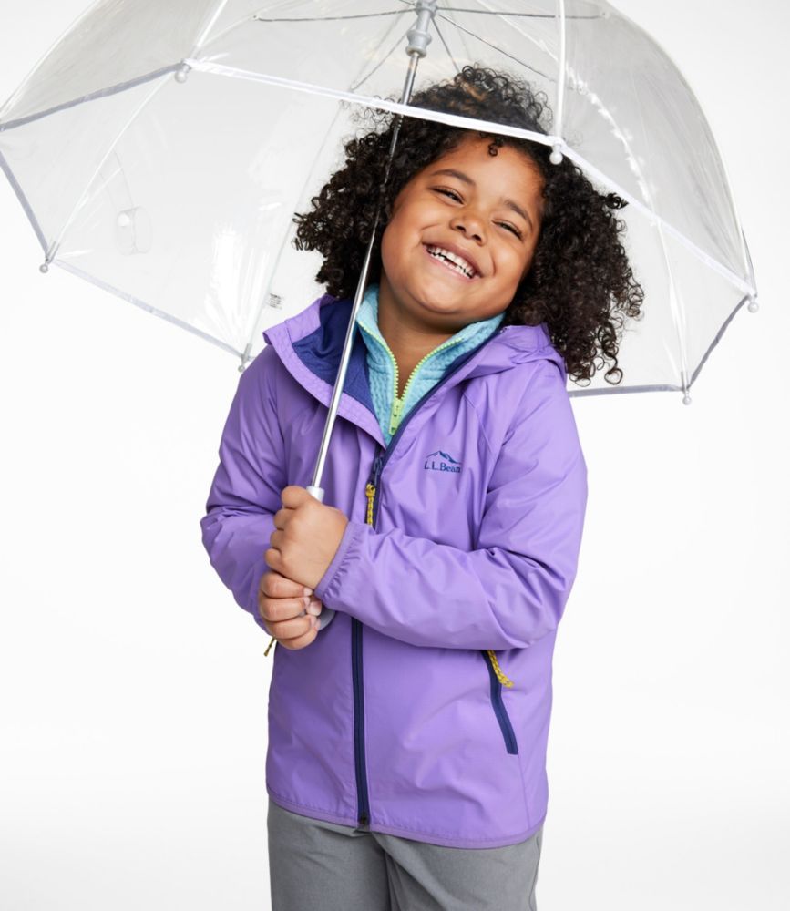 Kids' Wind and Rain Jacket, Lined, Alpine Aster, small image number 3