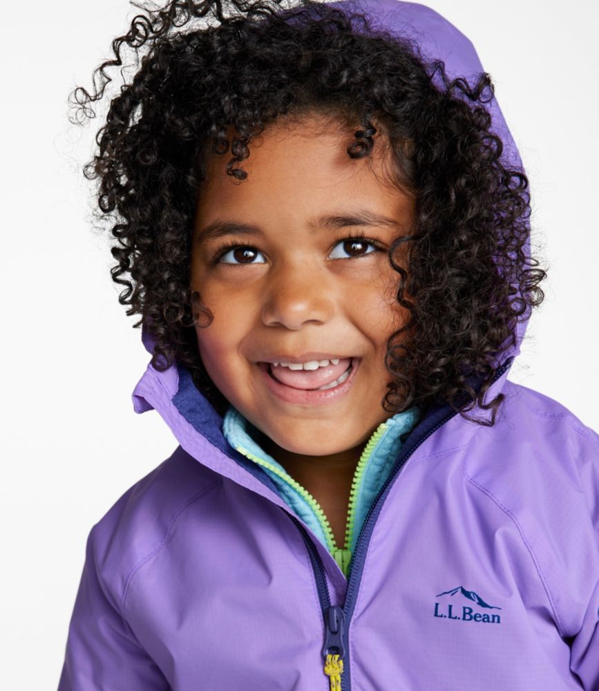 Kids' Wind and Rain Jacket, Lined, Alpine Aster, small image number 4