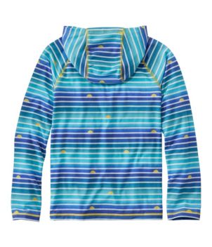 LL Bean girls sz. 14/16 blue/ purple lined hooded jacket