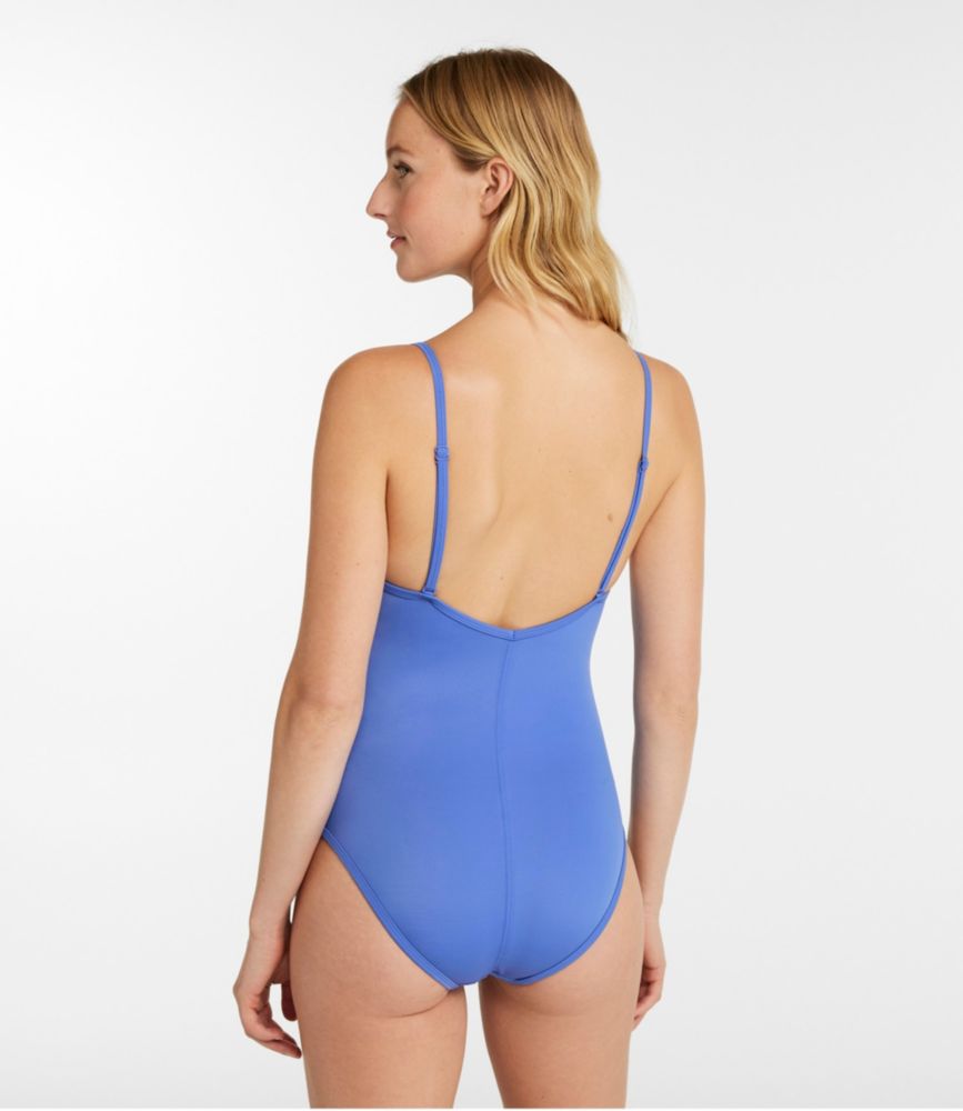 Women's Coastal Essentials Swimwear, V-Neck Tanksuit, French Blue, small image number 3