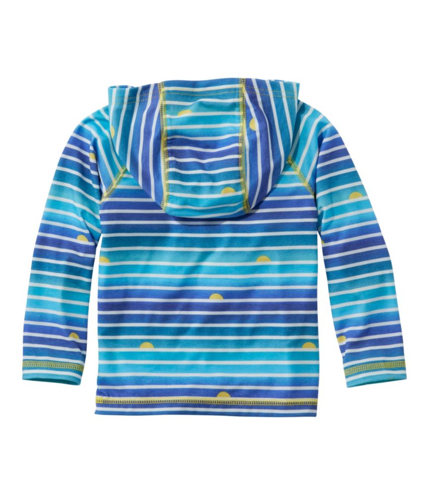 Toddlers' Everyday SunSmart® Hooded Tee, Long-Sleeve Stripe, Cool Blue, small image number 3