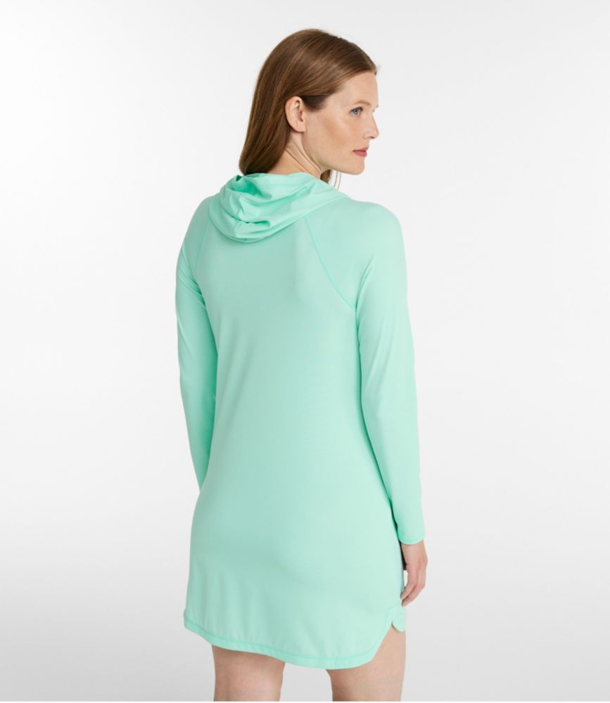 Women's SunSmart® UPF 50+ Sun Shirt, Hooded Tunic, Beach Glass, small image number 3