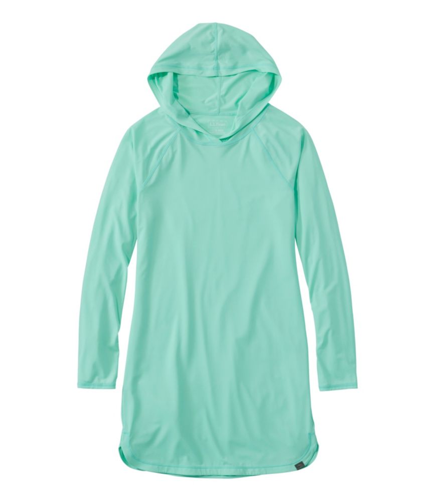 Women's SunSmart® UPF 50+ Sun Shirt, Hooded Tunic, Beach Glass, small image number 1