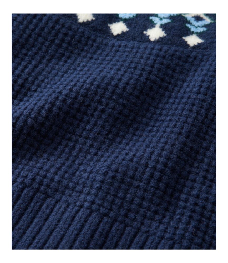 Women's SuperSoft Waffle Sweater, Turtleneck Fair Isle, Oatmeal Heather Fair Isle, small image number 6