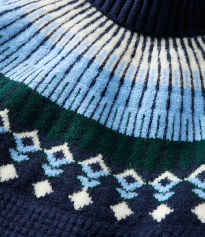 Women's SuperSoft Waffle Sweater, Turtleneck Fair Isle