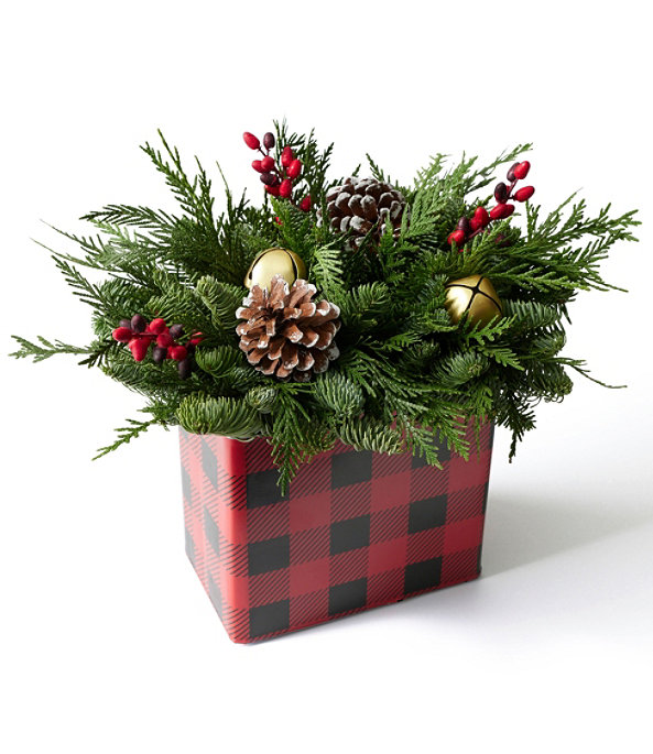 Buffalo Plaid Centerpiece, One Color, large image number 1