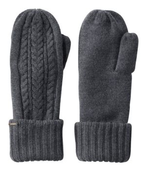 Women's Heritage Cable Mittens, New